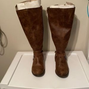 Lane Bryant wide calf faux leather riding boots 7W